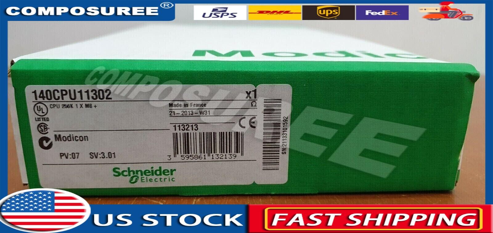 In Box 140CPU11302 140-CPU-11302 PLC Controller CPU Module US Free TAX