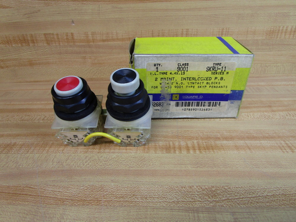 Square D 9001-SKRU-11 Pushbutton SKRU-11 W(2) 9001-KA-2