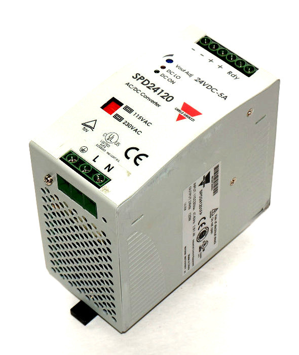 USED CARLO GAVAZZI SPD241201FP AC/DC CONVERTER 115/230VAC, 47-63HZ, 2.8/1.4A