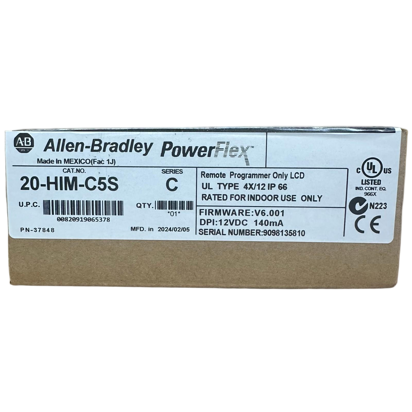 20-HIM-C5S PowerFlex Remote DPI HIM Human Interface Module NEW UPS WKC0