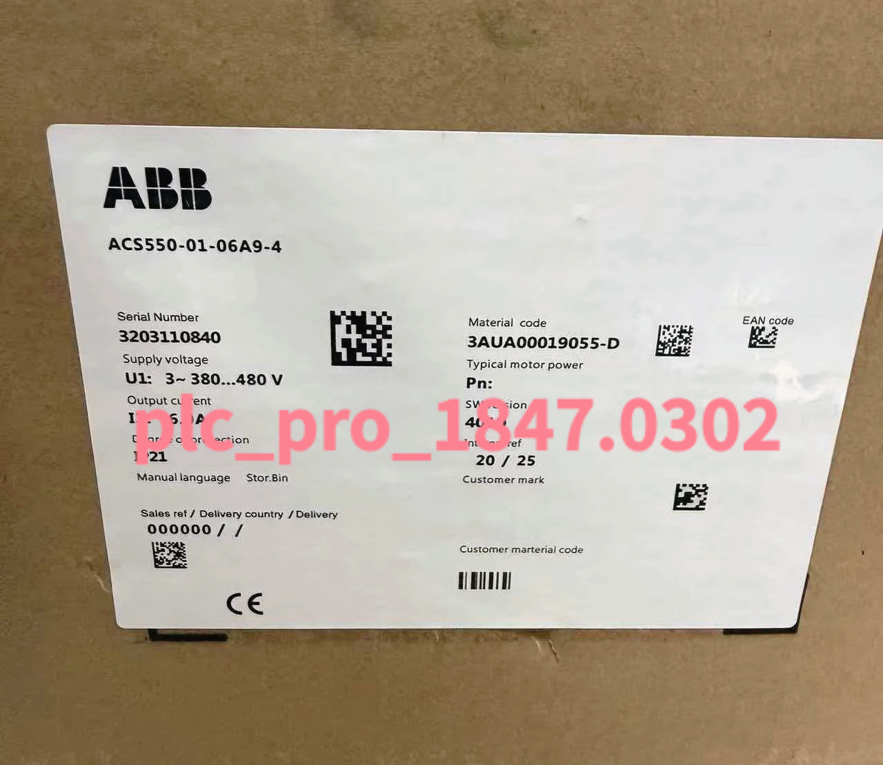 1PCS Brand New ABB ACS550-01-06A9-4 Frequency Converter Deliver quickly