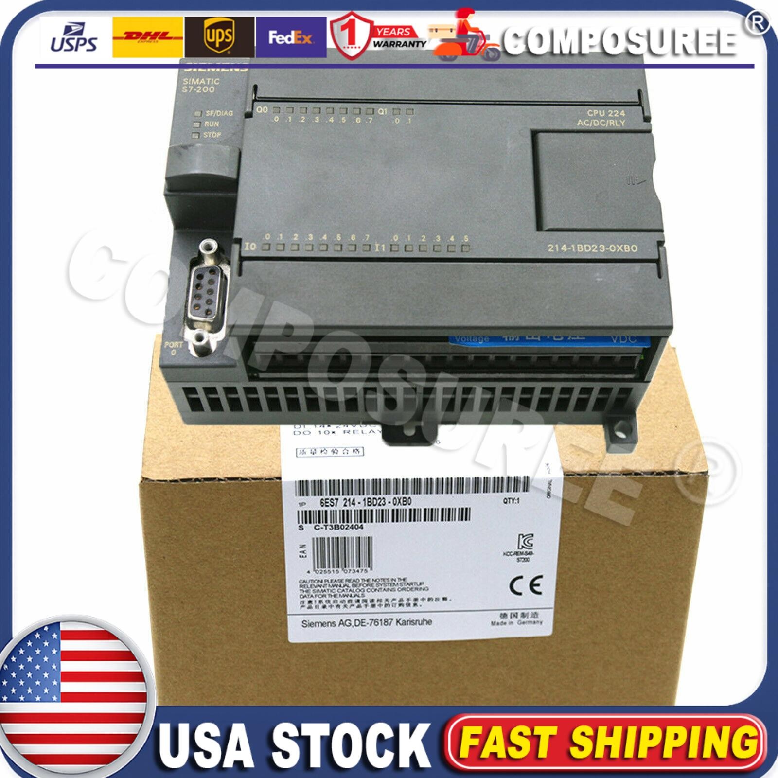 NEW SIEMENS 6ES7 214-1BD23-0XB0 6ES7214-1BD23-0XB0 CPU Module Made In Germany