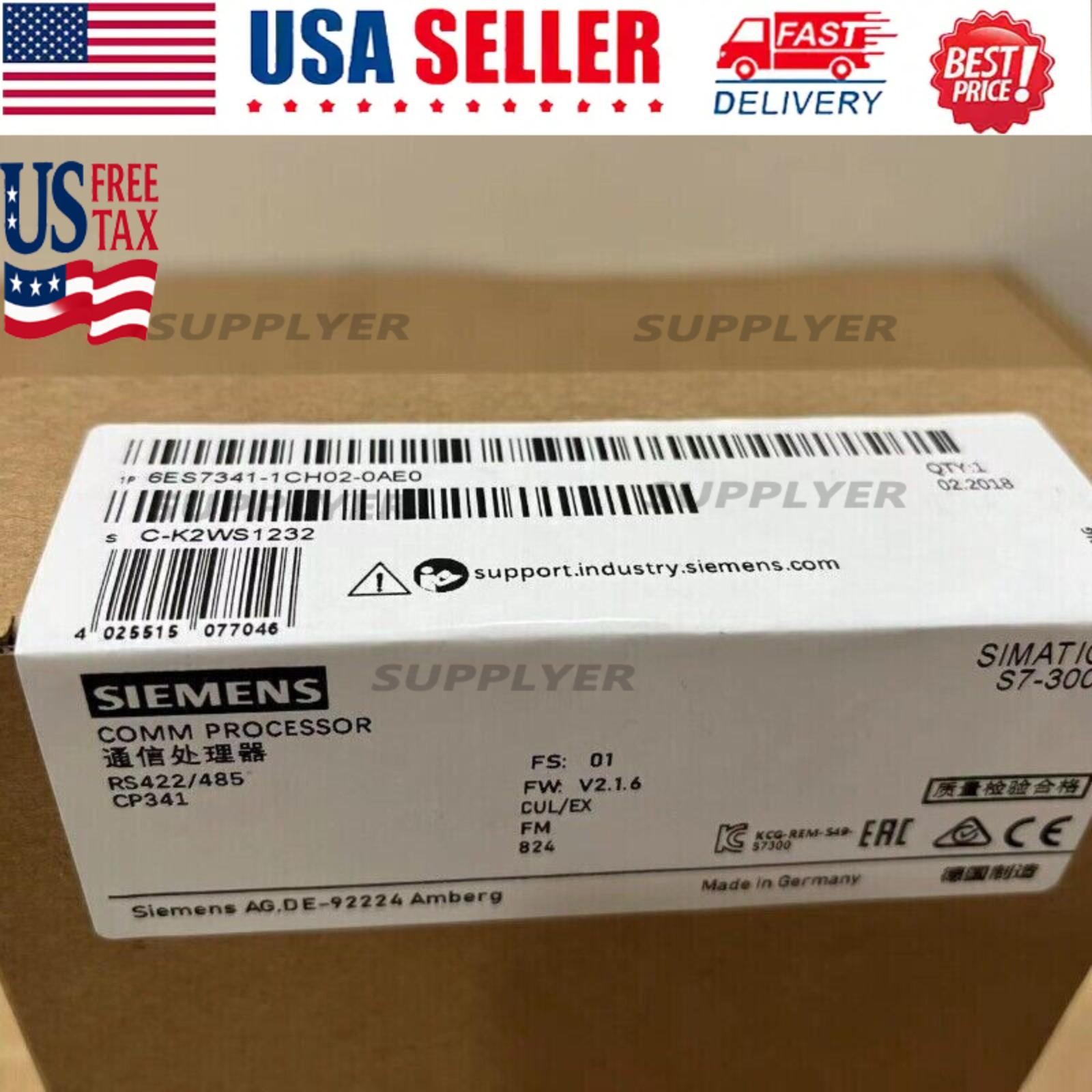 1PC New In Box Siemens 6ES7341-1CH02-0AE0 6ES7 341-1CH02-0AE0 input module