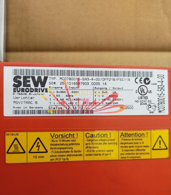 SEW MC07B0015-5A3-4-00/DFP21B/FSC11B MC07B0015-5A3-4-00DFP21B/FSC11B inverter