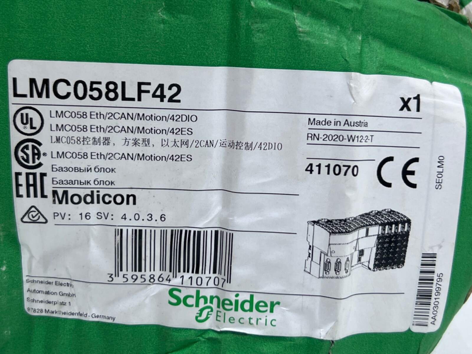 SCHNEIDER ELECTRIC LMC058LF42 compact base – 42 I/O – Motion Controller