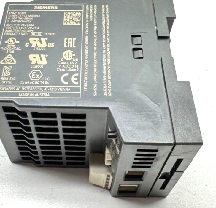 SIEMENS 6EP1961-2BA00 SITOP select diagnostics module “Free 2nd Day Air Delivery