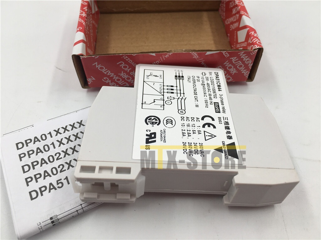 1pcs New CARLO GAVAZZI three-phase relay phase sequence protector DPA51CM44