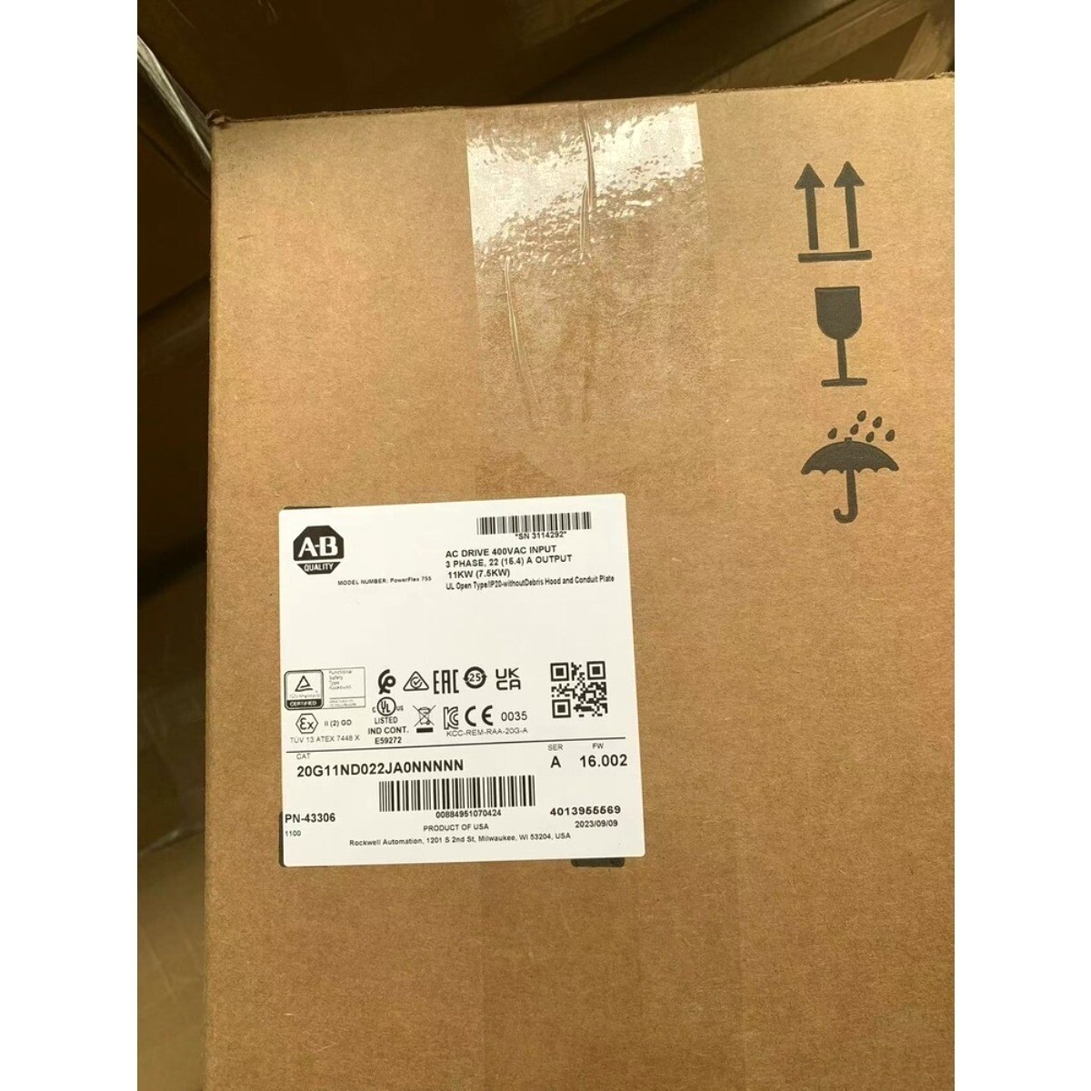 Sealed NEW Allen-Bradley 20G11ND022JA0NNNNN PowerFlex 755 AC Drive