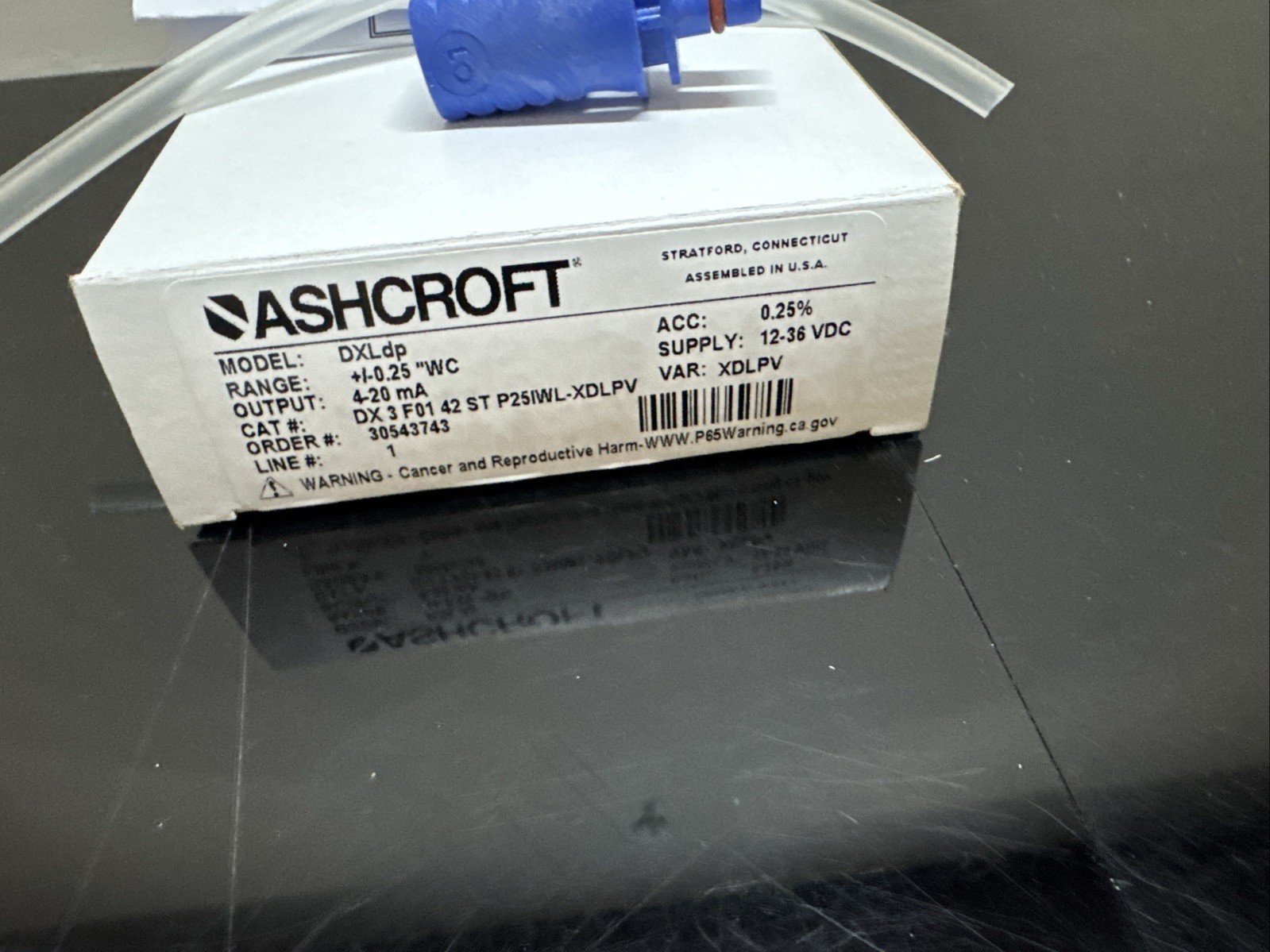 NIB ASHCROFT DXLdp ± 0.25″WC Differential Pressure Transmitter