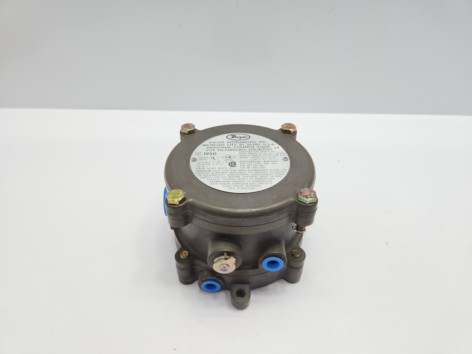 DWYER INSTRUMENTS 195000-2F EXPLOSION-PROOF PRESSURE SWITCH