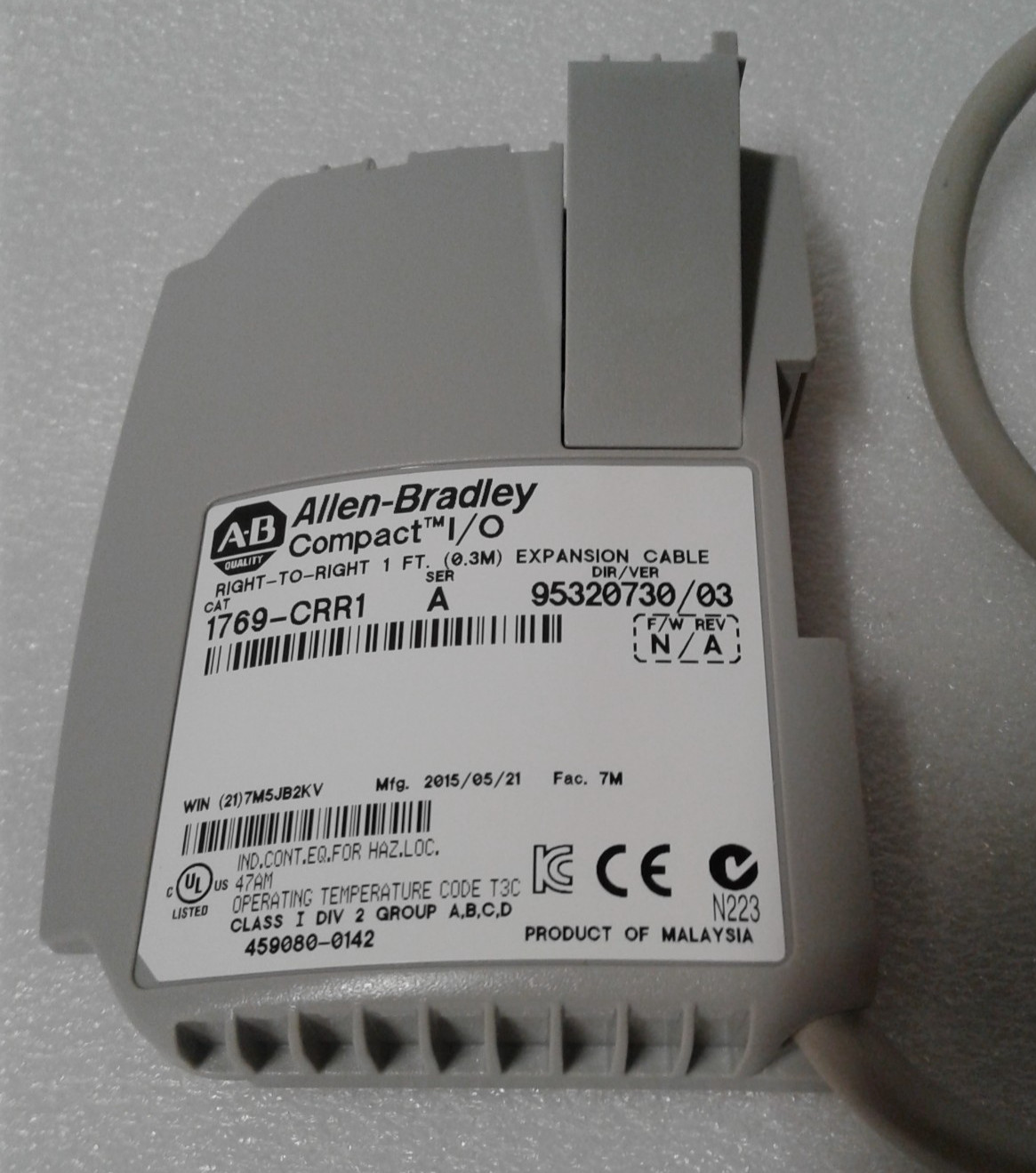 Allen-Bradley 1769-CRR1 Ser. A Compact I/O Right-To-Right 1 Ft. Cable – NEW NIB