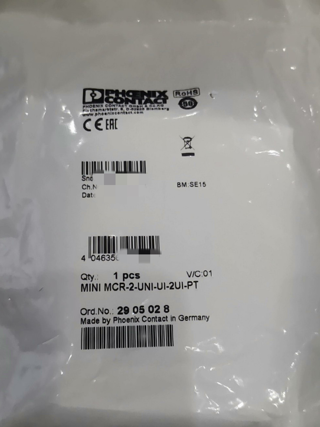 Brand New PHOENIX CONTACT MINI MCR-2-UNI-UI-2UI-PT 2905028 Isolator #g