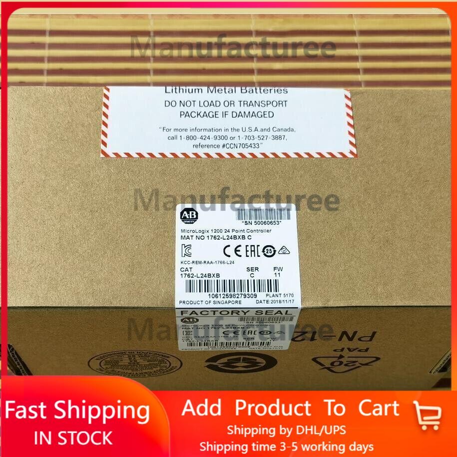 New Sealed AB Allen Bradley 1762-L24BXB / C MicroLogix 1200 24 Point Controller