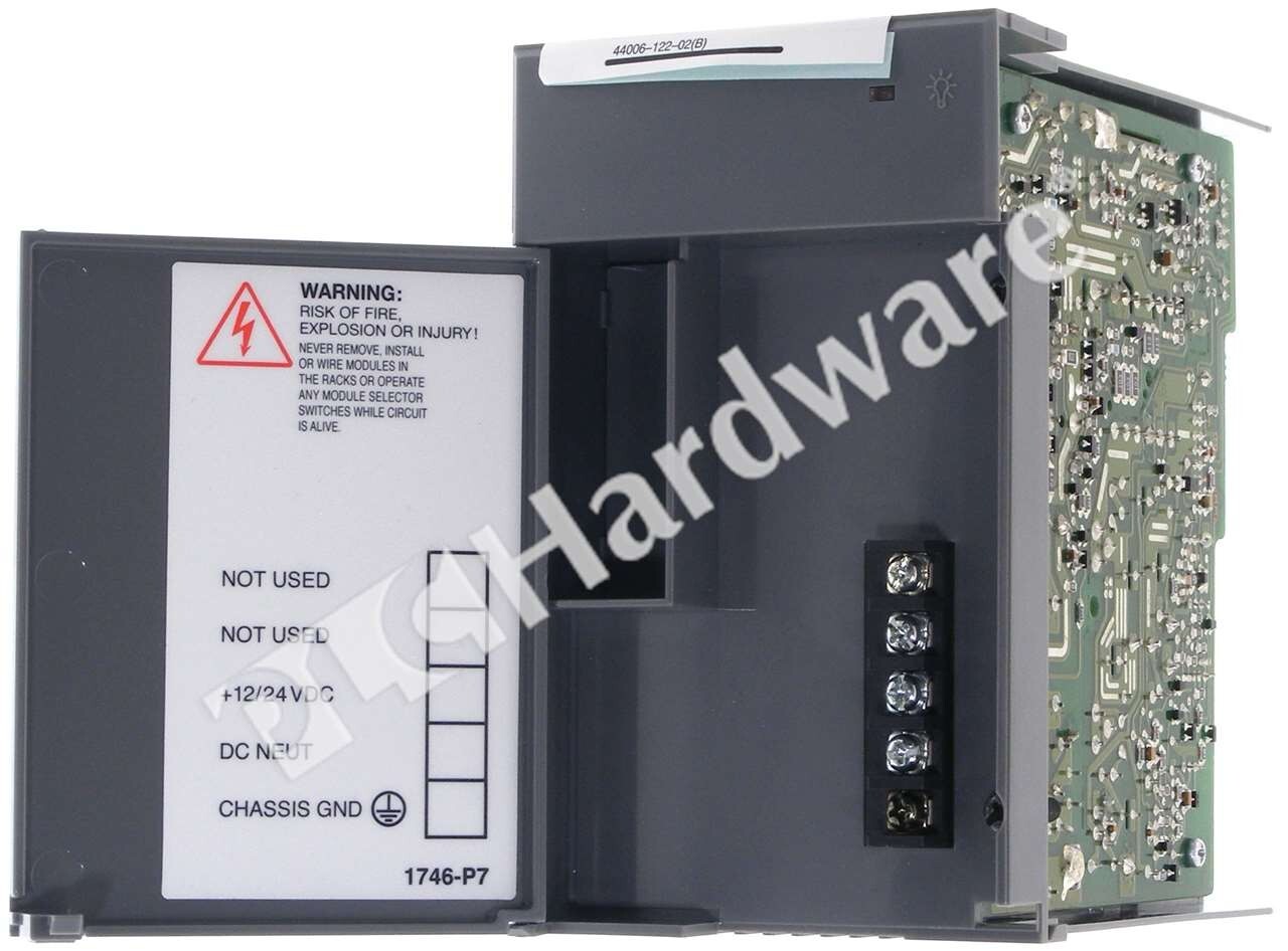 Surplus Open Allen Bradley 1746-P7 /A SLC 500 12/24VDC Rack Mount Power Supply