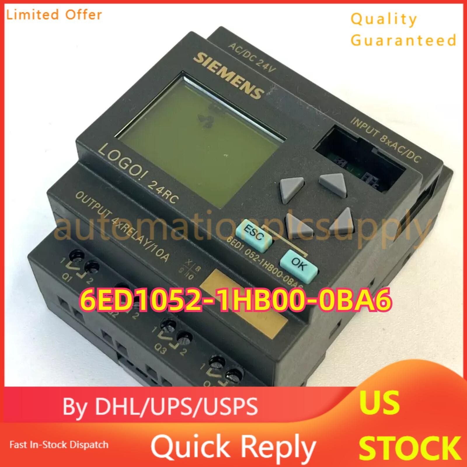 6ED1052-1HB00-0BA6 New Siemens 6ED1 052-1HB00-0BA6 LOGO 24RC logic module