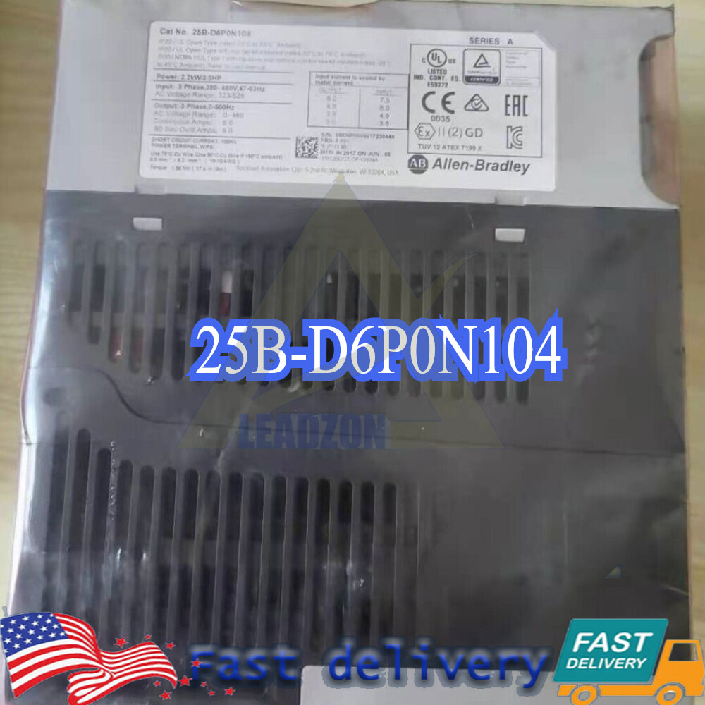 1PC New 25B-D6P0N104 SER A PowerFlex 525 AC Drive 25BD6P0N104 6A/3HP/2.2kW NEW