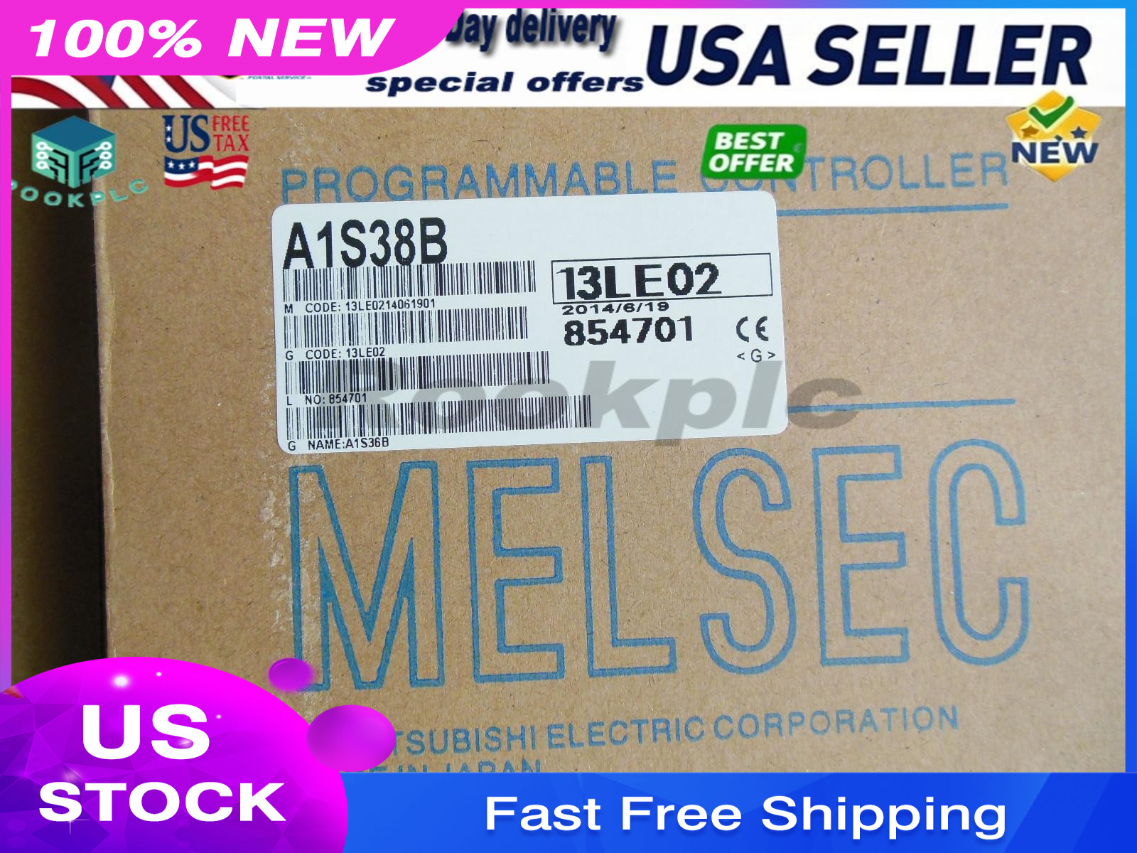 MITSUBISHI PLC A1S38B FREE EXPEDITED SHIPPING NEW