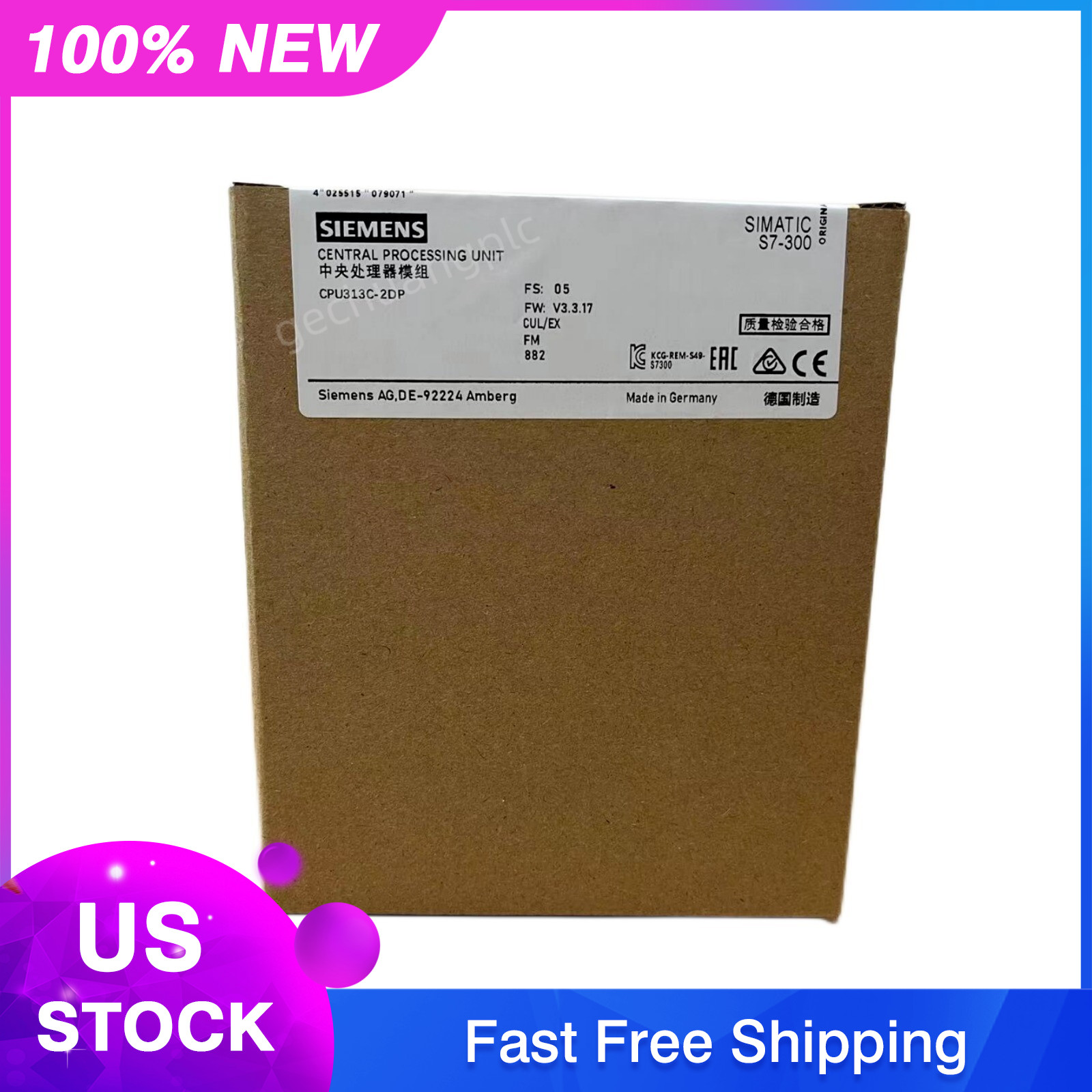 New Siemens 6ES7340-1AH02-0AE0 6ES7 340-1AH02-0AE0 SIMATIC S7-300, CP 340