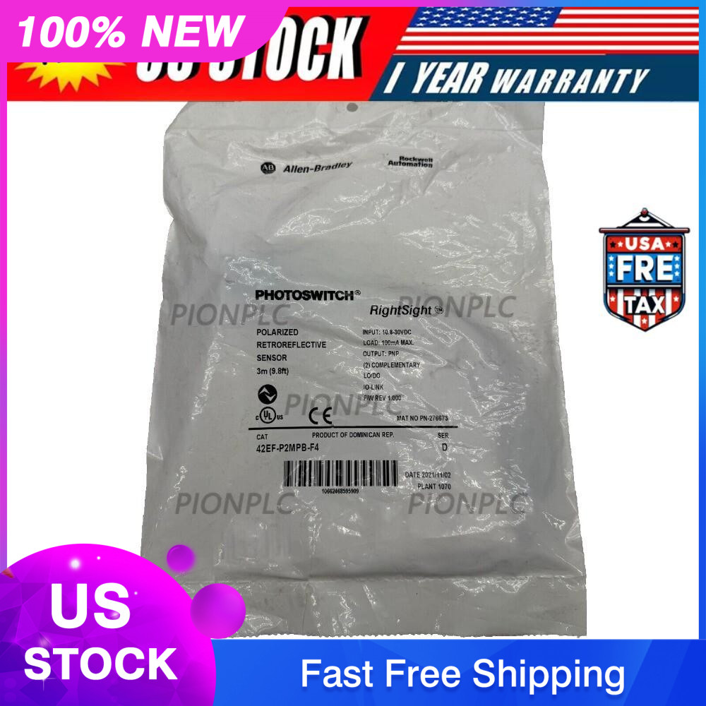 NEW AB 42EF-P2MPB-F4 Photoelectric Sensor 42EFP2MPBF4 Allen-Bradley US Free Tax