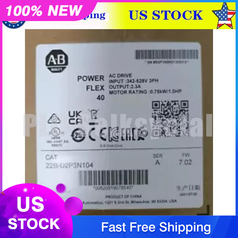 22B-D2P3N104 22BD2P3N104 NEW Allen Bradley PowerFlex 40 AC Drive US Free Tax