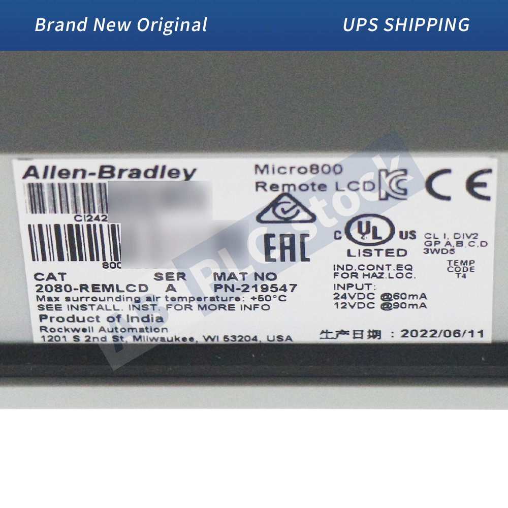 New Allen-Bradley 2080-REMLCD Micro800 Remote LCD Display and Keypad