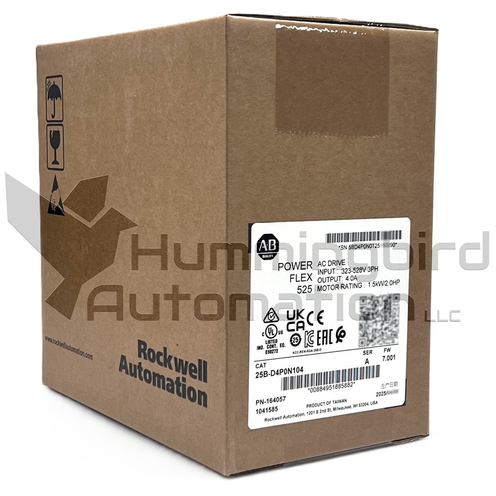 2025 Allen Bradley 25B-D4P0N104 Powerflex 525 SEALED Surplus AC Drive 2HP *USA*