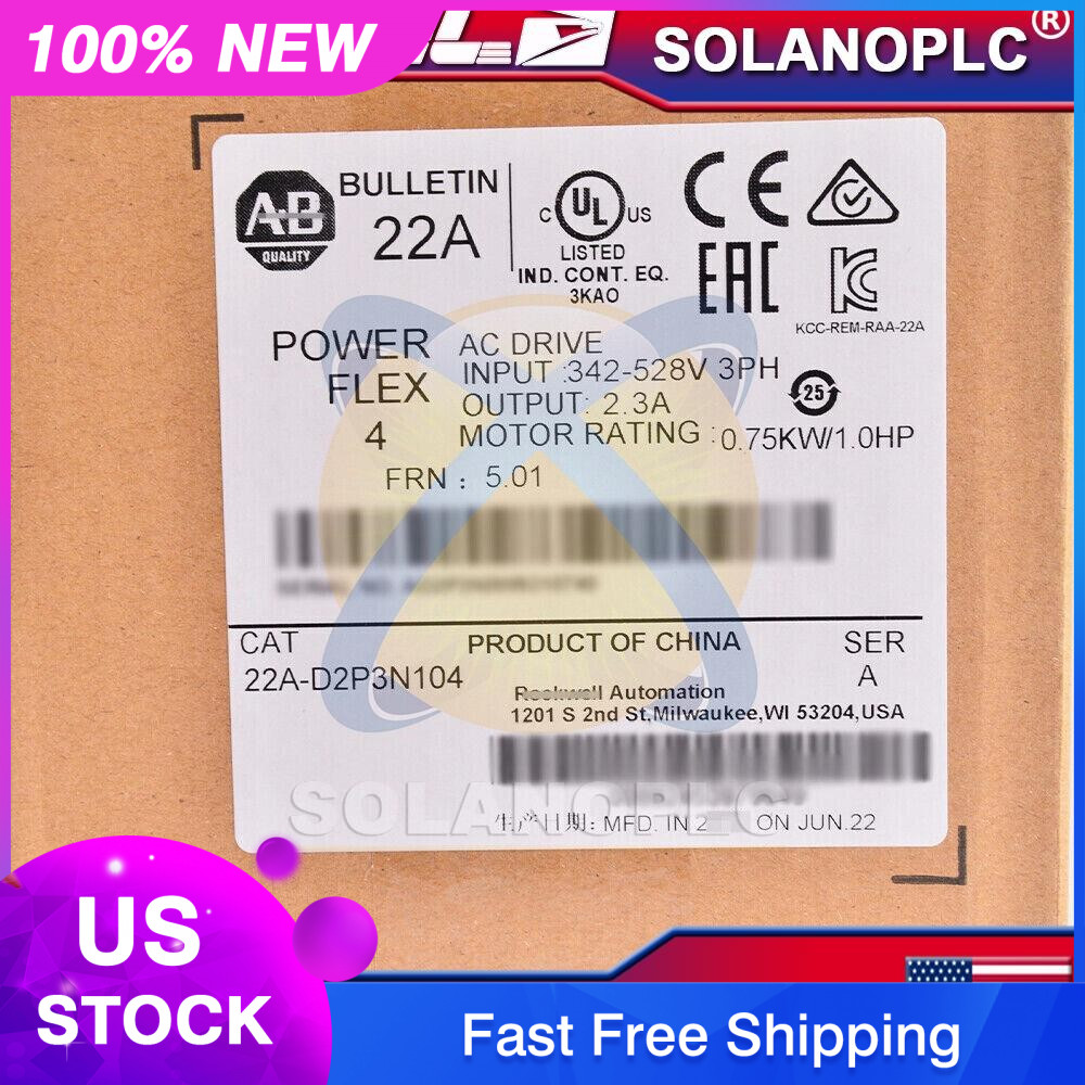 NEW Sealed AB 22B-D2P3N104 /A Powerflex 40 AC Drive 22B-D2P3N104 /A 1PCS