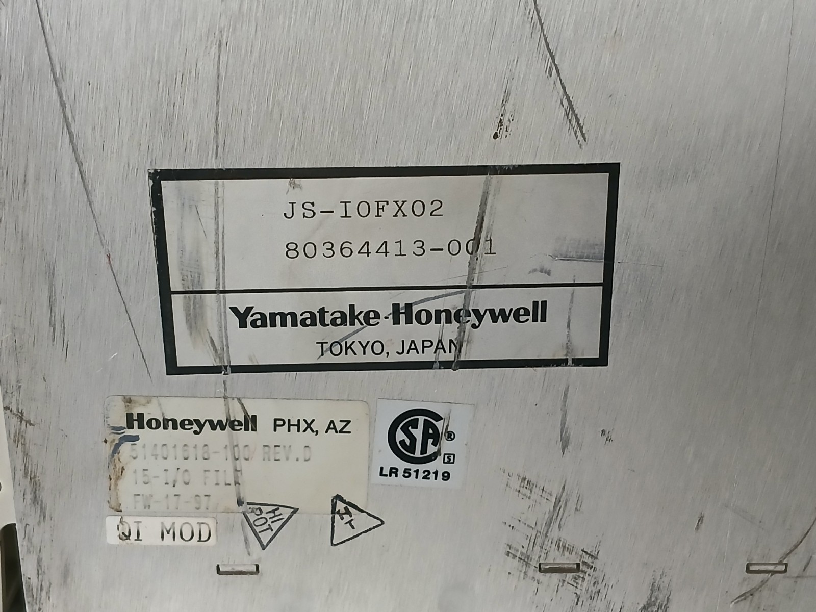 HONEYWELL 51402599-100 15 Slot I/O Backplane System 51304754-100 MU-PLAM02