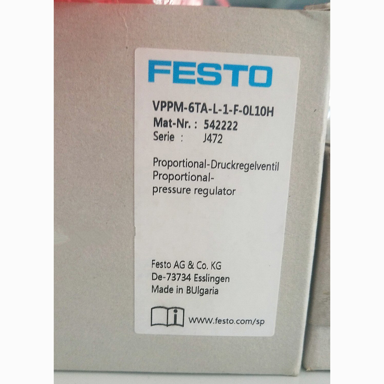 1PC New FESTO VPPM-6TA-L-1-F-0L10H 542222 Proportional Valve Expedited Shipping
