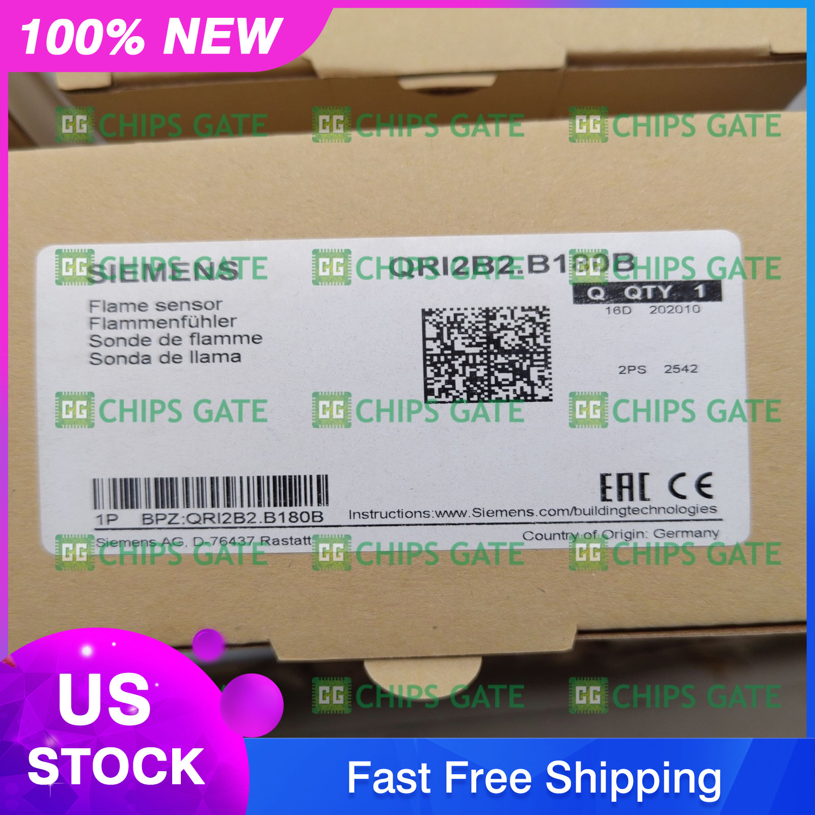 1PCS New QRI2B2.B180B SIEMENS Burner Infrared Flame Detector Flame Sensor