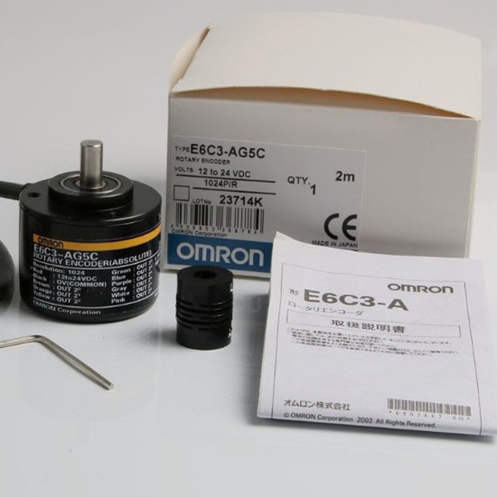 Omron E6C3-AG5C 1024P/R Rotary Encoder New One E6C3AG5C Free Shipping