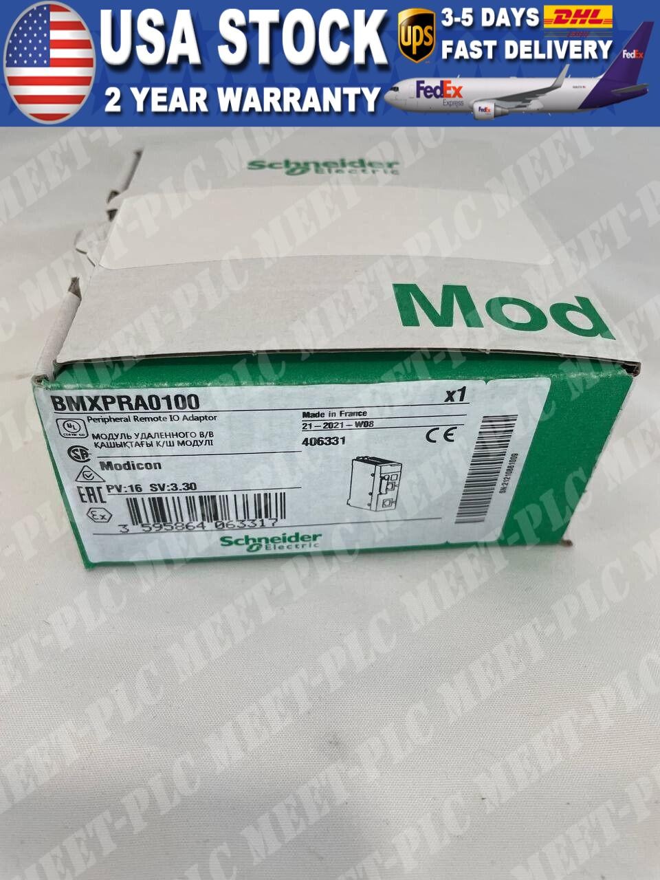 New Schneider Electric BMXPRA0100 Modicon X80 Peripheral Remote IO Adaptor Modul