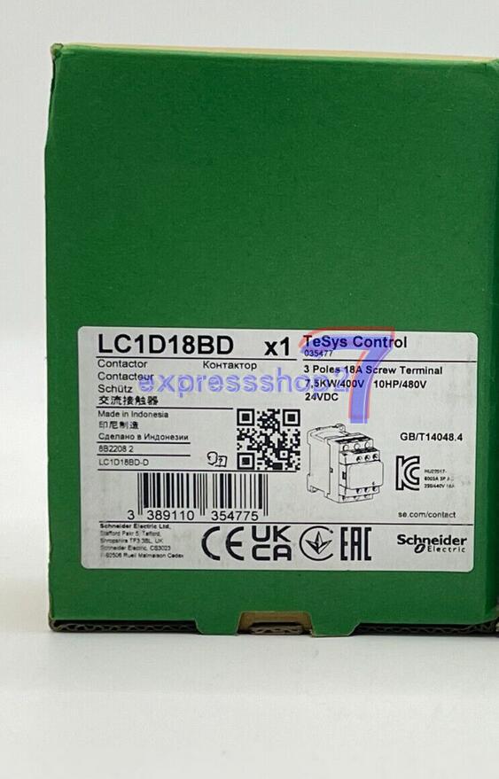 1x Contactors LC1D18BD New