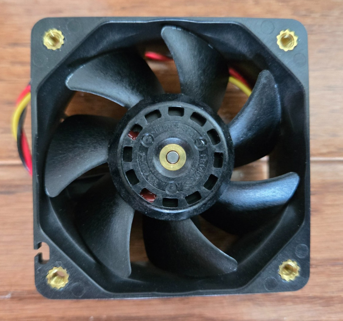 1PC Sanyo Denki Fan Tubeaxial 12VDC Square – 60mm L x 60mm H Ball 17.3 CFM