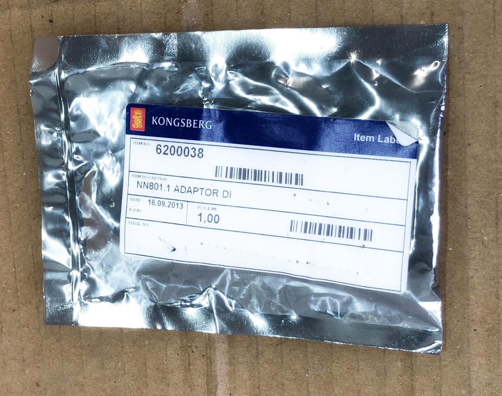 KONGSBERG 6200038 ADAPTOR DI NN801.1