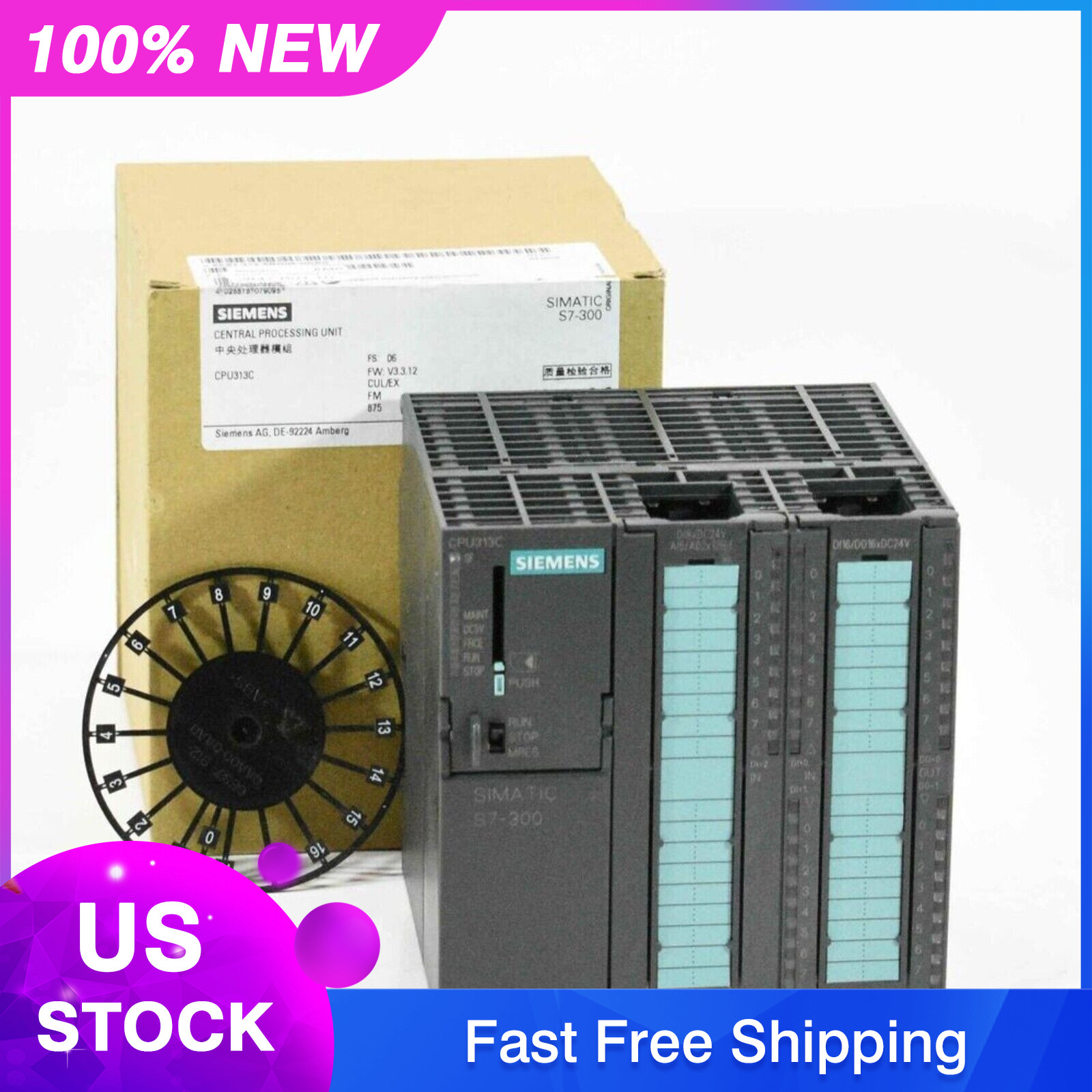 New Siemens Simatic CPU 313C 6ES7313-5BG04-0AB0 6ES73135BG040AB0