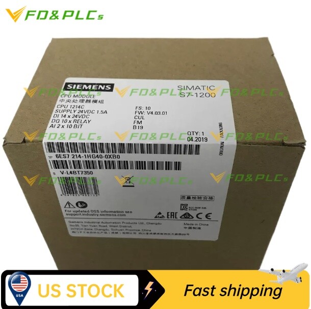1PC New Siemens 6ES7214-1HG40-0XB0 SIMATIC S7-1200 CPU 1214C 6ES7 214-1HG40-0XB0