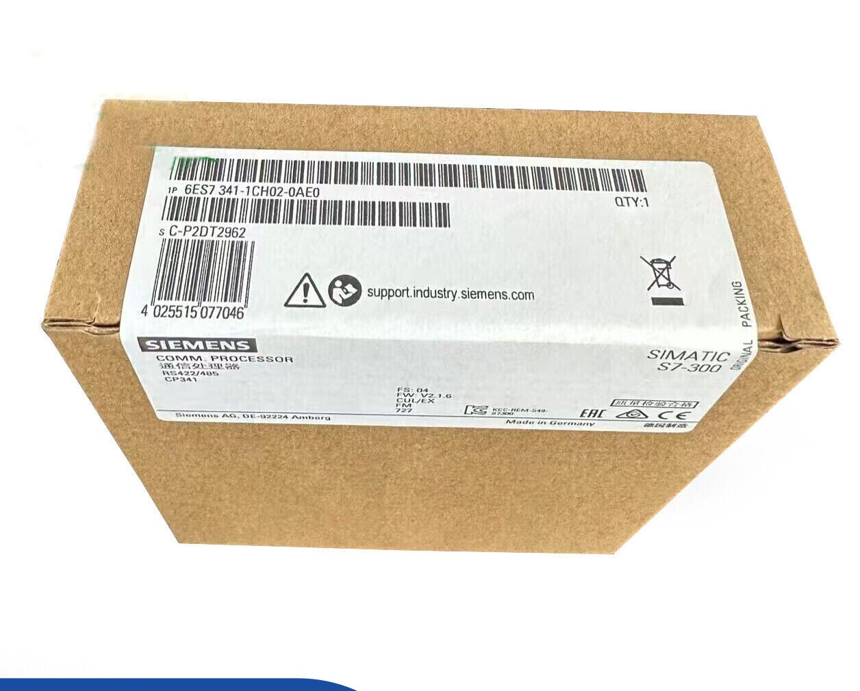 6ES7 341-1CH02-0AE0 NEW SIEMENS 6ES7341-1CH02-0AE0 1CHO2-OAEOS7-300 CP 341