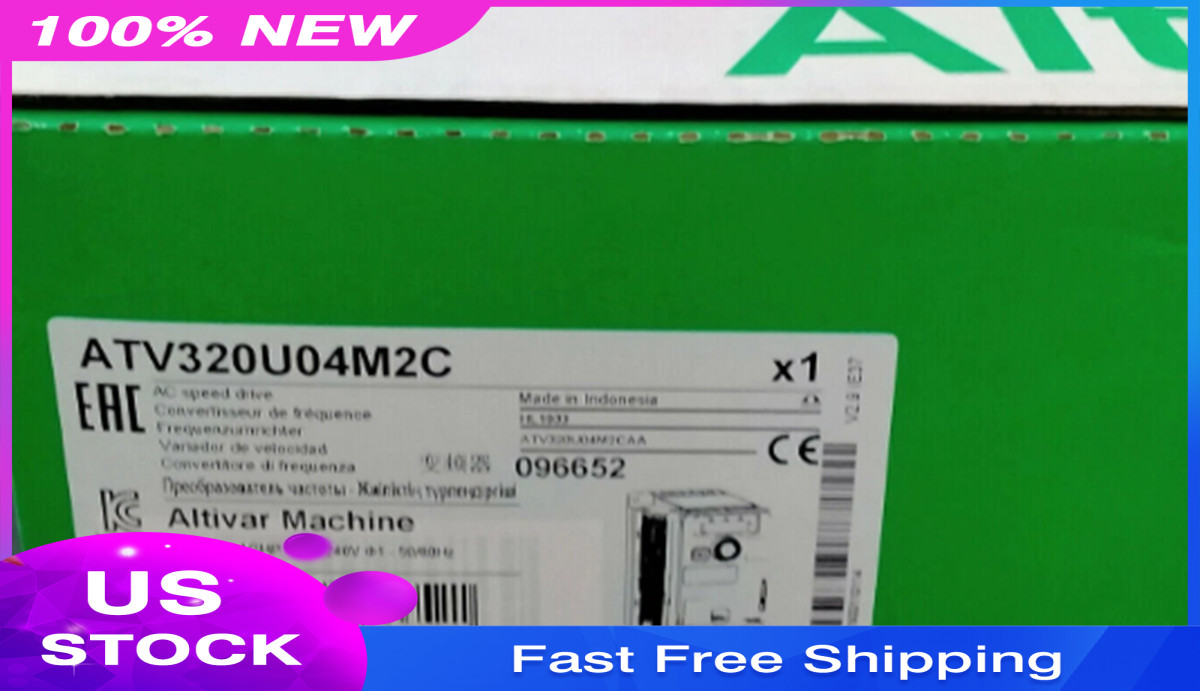 One New ATV320U04M2C Schneider Electric VFD 0.37KW 1/2HP Single Phase 50-60Hz