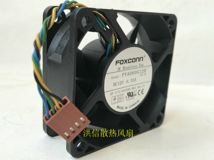 1 PCS FOXCONN Fan PVA060G12H DC 12V 0.35A 6CM 6025 4 pin cooling fan