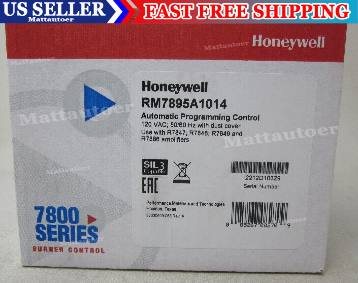 1 year warranty DHL New Honeywell RM7895A1014 Burner Control US Free TAX