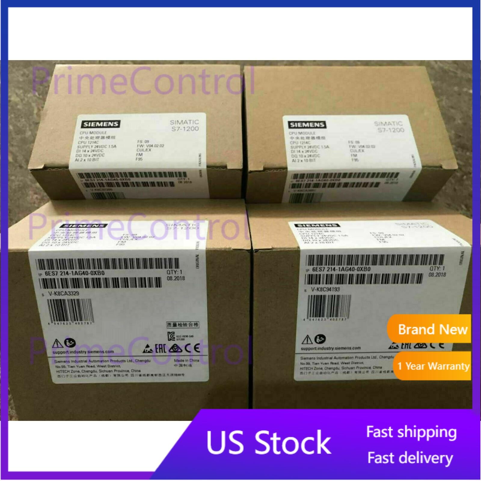 New Siemens 6ES7 214-1AG40-0XB0 6ES7214-1AG40-0XB0 SIMATIC S7-1200 CPU 1214C