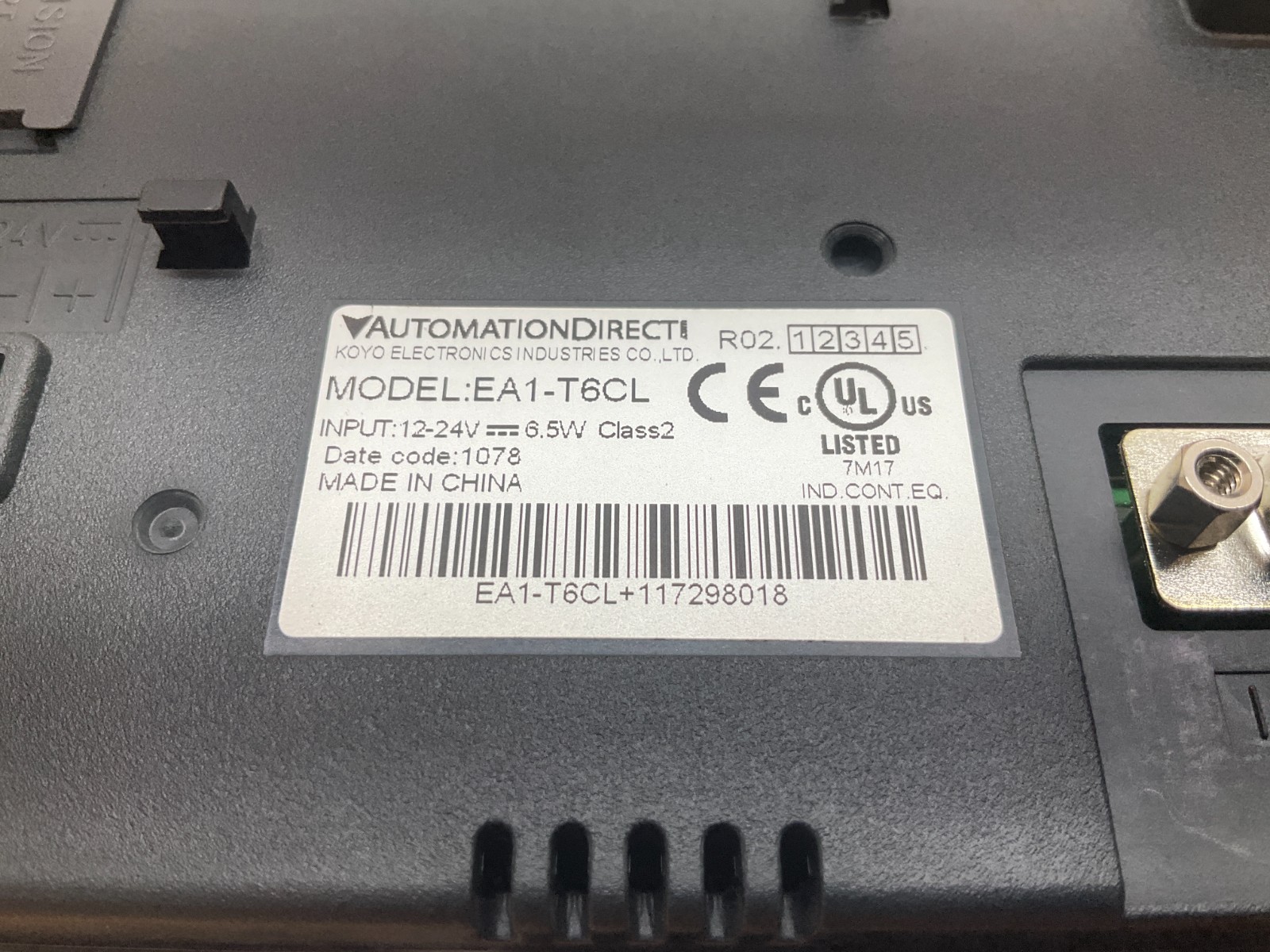 Automation Direct Koyo EA1-T6CL Operator Interface 12-24 VDC EA1T6CL (BDM)