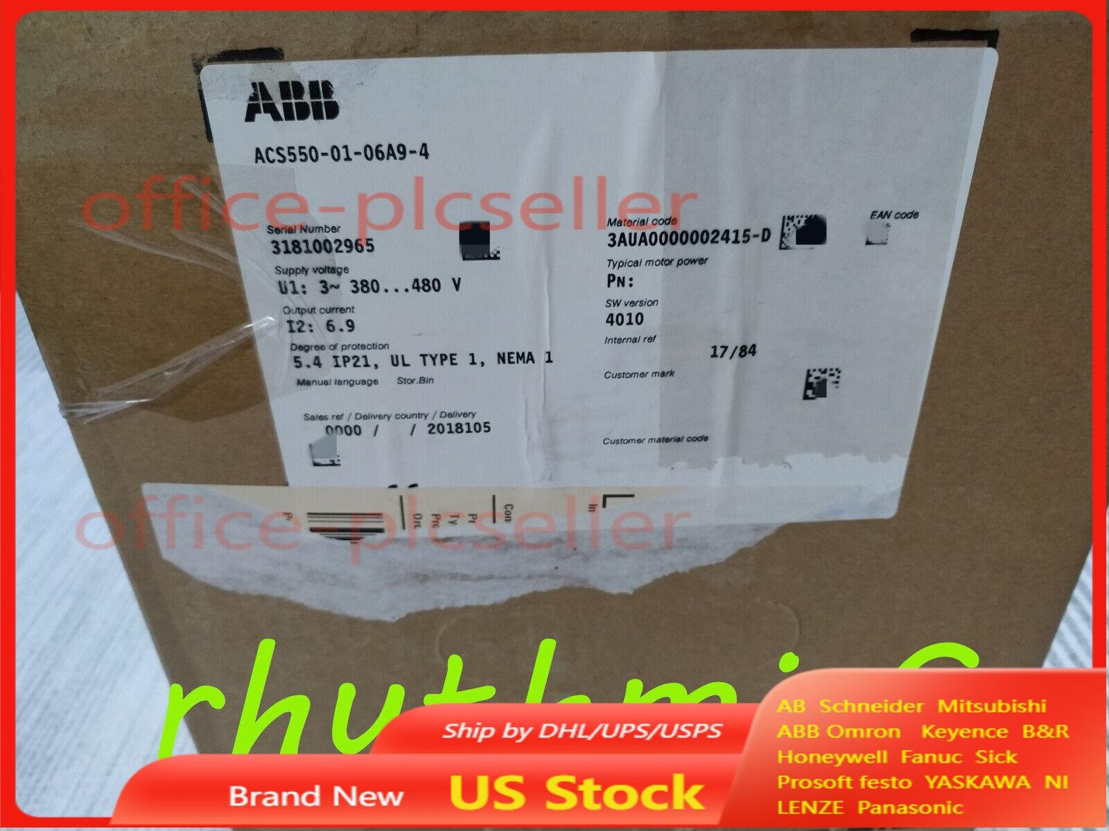 Brand New ABB ACS550-01-06A9-4 Inverter 380V 3KW No Keypad