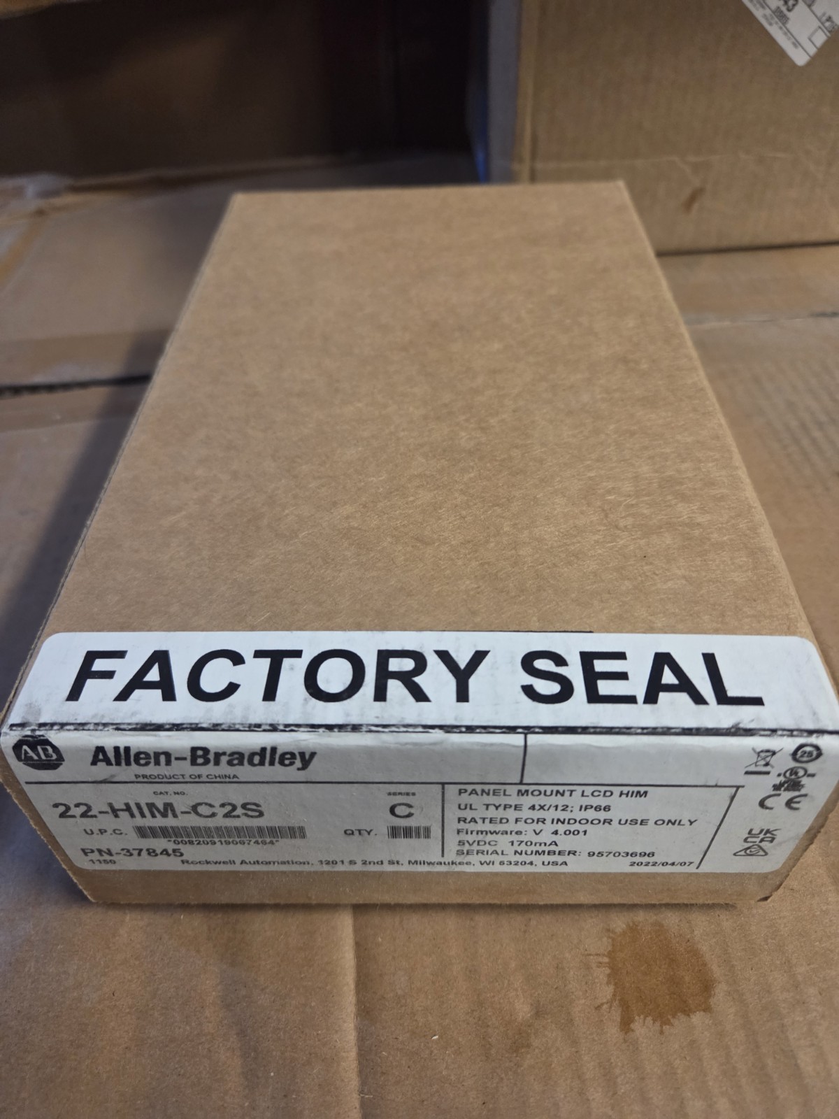 Factory Sealed! 22-HIM-C2S PowerFlex IP66 UL-NEMA Type 4X-12 HIM