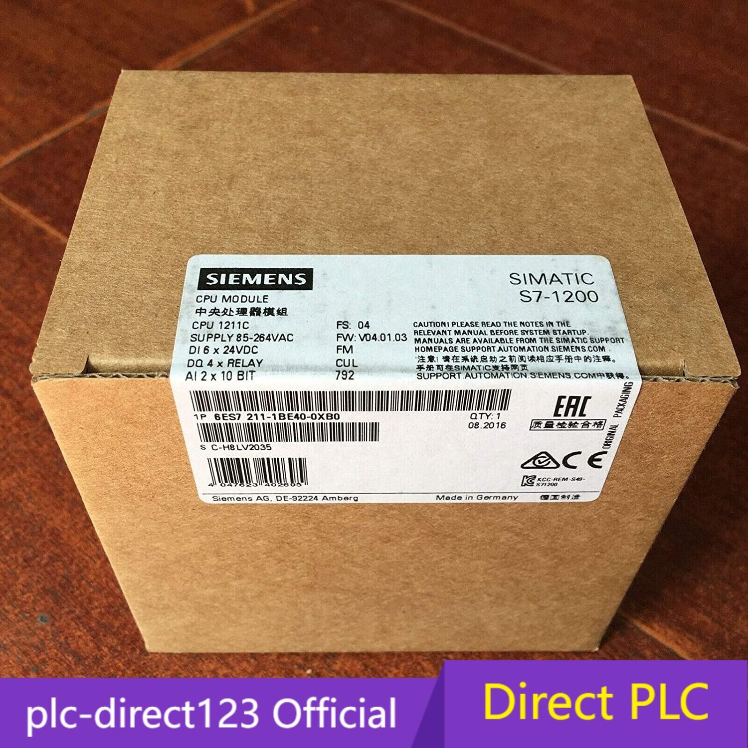 New Siemens SIMATIC S7-1200 CPU 1211C 6ES7211-1BE40-0XB0 6ES72111BE400XB0
