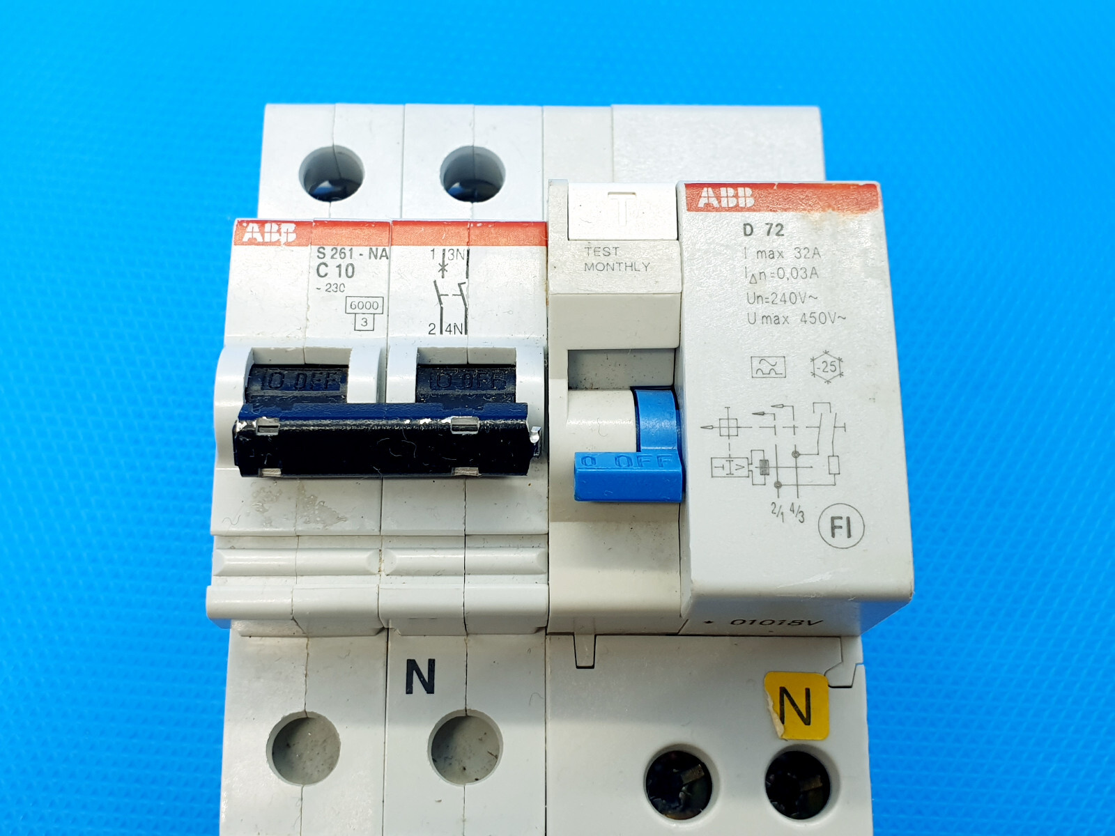 ABB D72 with S261-NA C10 Circuit Breaker Inc VAT