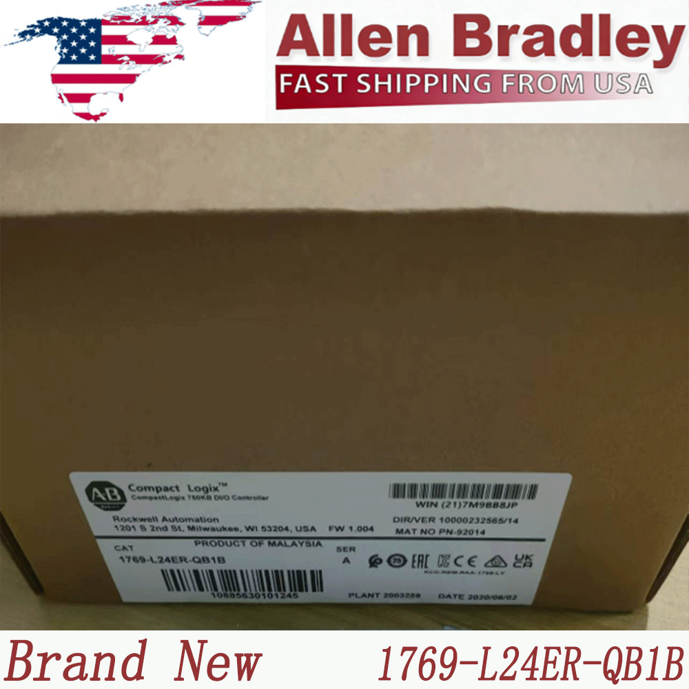 New AB 1769-L24ER-QB1B/B CompactLogix 750KB DI/O Controller 1769L24ERQB1B B 1PC
