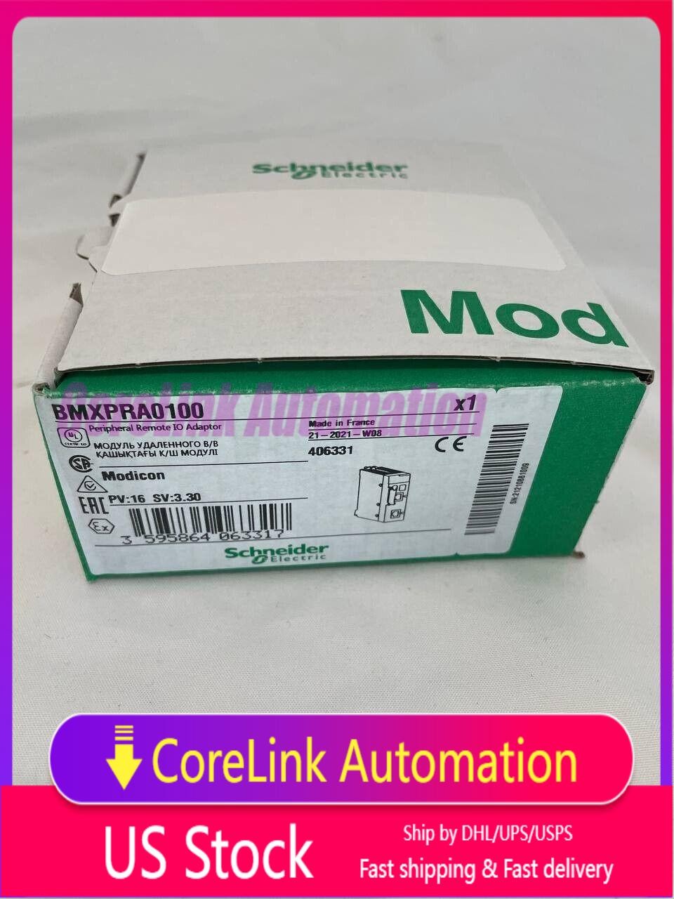 New Schneider Electric BMXPRA0100 Modicon X80 Peripheral Remote IO Adaptor Modul