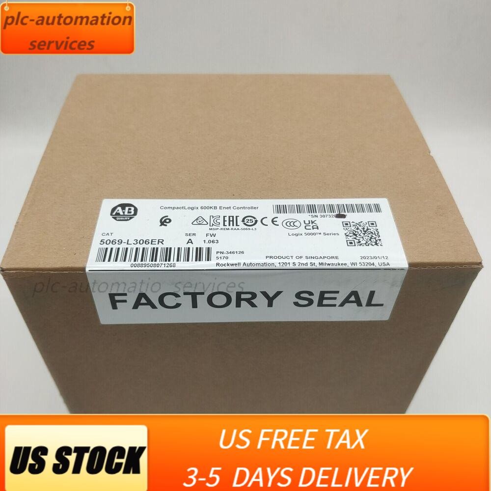 New Factory Sealed AB 5069-L306ER CompactLogix 600KB Enet Controller 5069L306ER